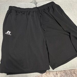 2 PAIR for less than the price of one! Russell Men's XXL Mesh black Shorts